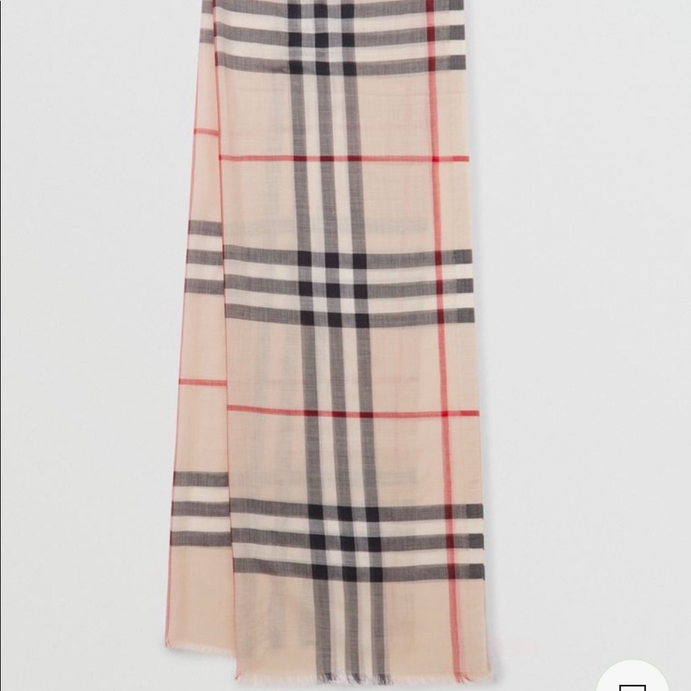 Burberry Silk and Wool Checkered Scarf